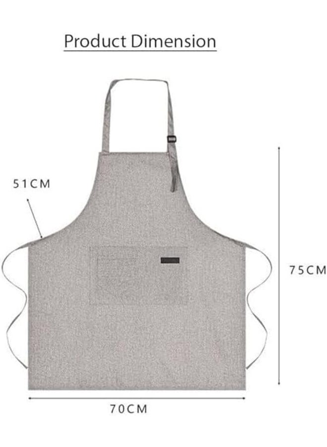 Orchid Premium Adjustable Kitchen Apron for Cooking, Waterproof & Oil-Resistant Cooking Apron for Women with Large Front Pocket, Durable Fabric, Universal Fit Apron, Chef Apron 75x70cm - Image 2